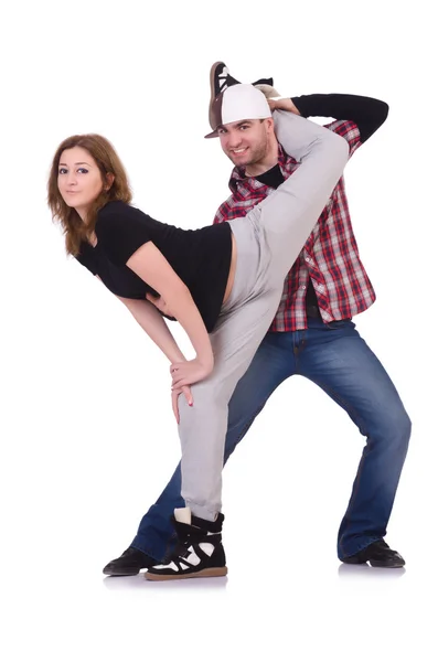 Pair of dancers dancing modern dances Stock Image