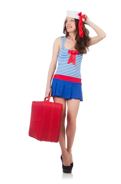 Fiatal nő készül nyaralni — Stock Fotó