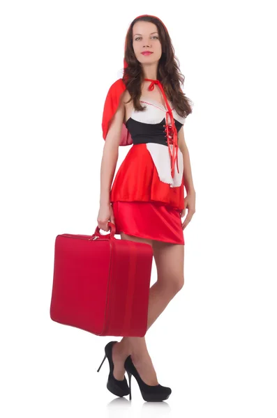 Young woman preparing for vacation — Stock Photo, Image