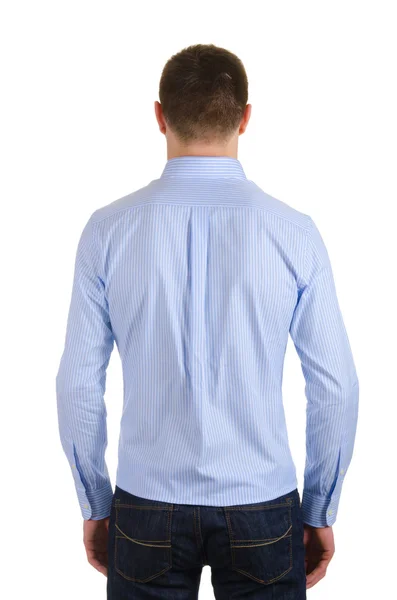 Modello maschile con camicia isolata su bianco — Foto Stock