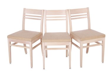 beyaz izole sandalye seti