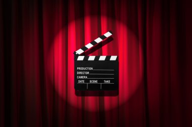 Film clapper tahta perde karşı