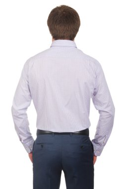 Beyaz gömlekli erkek model.