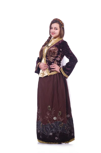 Young lady dancing traditional azeri dance — Stock Photo, Image