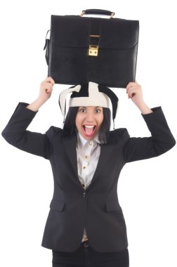 İşadamı palyaço beyazda izole edilmiş.