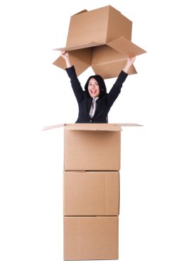 Beyaz kutulara bir sürü kadınla