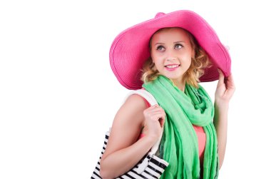 kız yaz tatili için hazırlanıyor