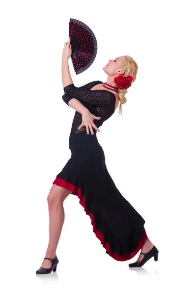 Танцовщица танцует традиционные танцы — стоковое фото