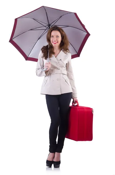 Young woman preparing for vacation — Stock Photo, Image