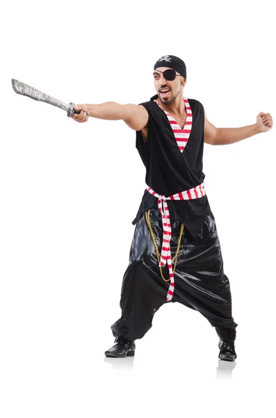 Uomo in costume da pirata — Foto Stock