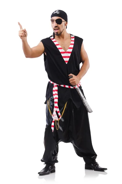 Uomo in costume da pirata — Foto Stock