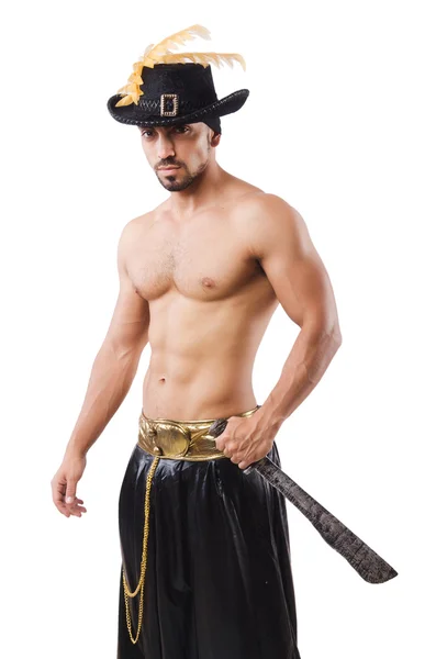 Uomo in costume da pirata — Foto Stock