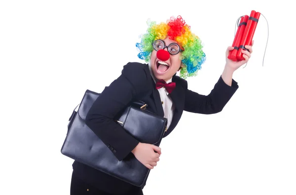 Affärsman clown — Stockfoto