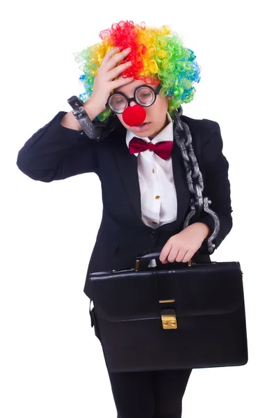 Affärsman clown — Stockfoto