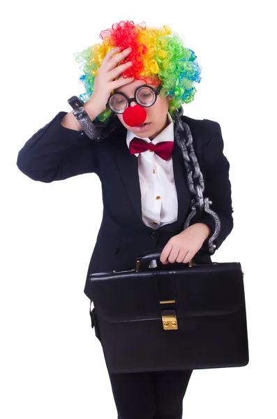 Clown uomo d'affari — Foto Stock