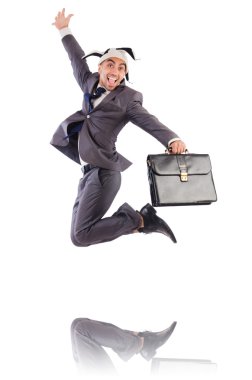 işadamı palyaço atlama