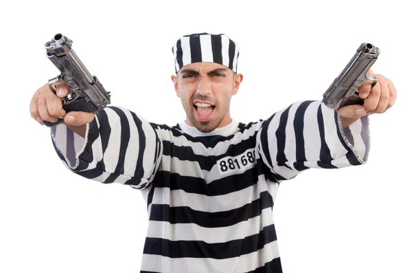 Prisoner with two guns — Stock Photo, Image