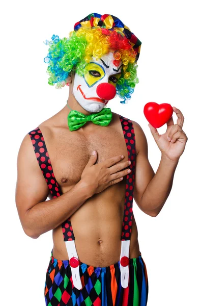 Clown con il cuore — Foto Stock