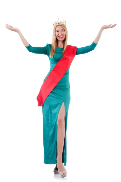 Woman participating in beauty contest — Stock Photo, Image