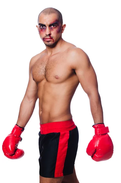 Illa slagna boxer — Stockfoto