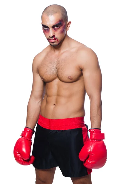 Boxeador mal golpeado —  Fotos de Stock