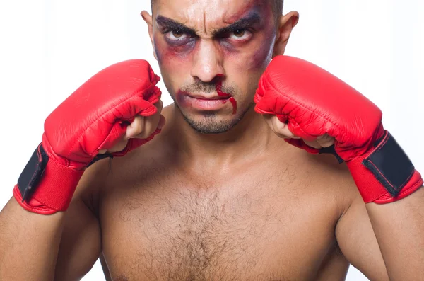 Těžce zbit boxer — Stock fotografie