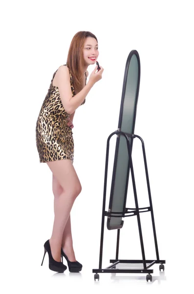 Woman doing make up — Stock Photo, Image