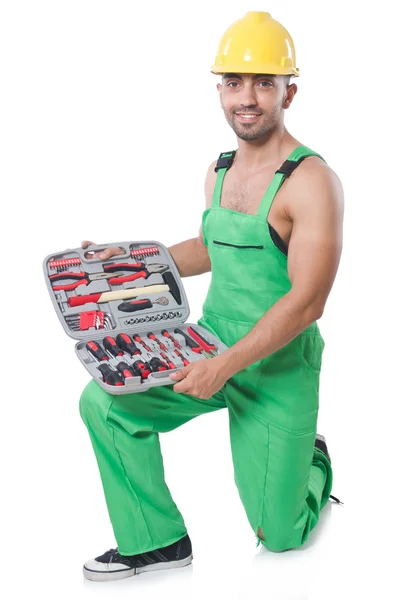 Homem com kit de ferramentas — Fotografia de Stock