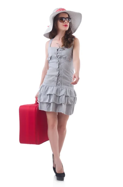 Young woman preparing for vacation — Stock Photo, Image