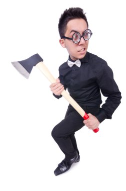 balta ile komik adam