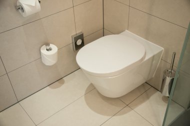 modern tuvalet banyoda.