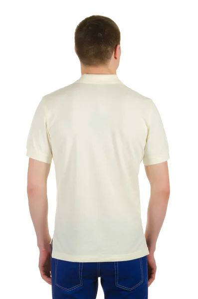 Witte mannelijke t-shirt — Stockfoto