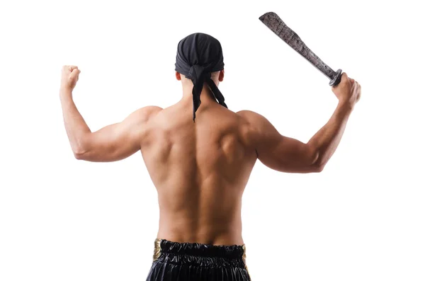 Man in pirate costume in halloween concept — Stock Photo, Image