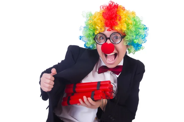 Клоун-бизнесвумен — стоковое фото