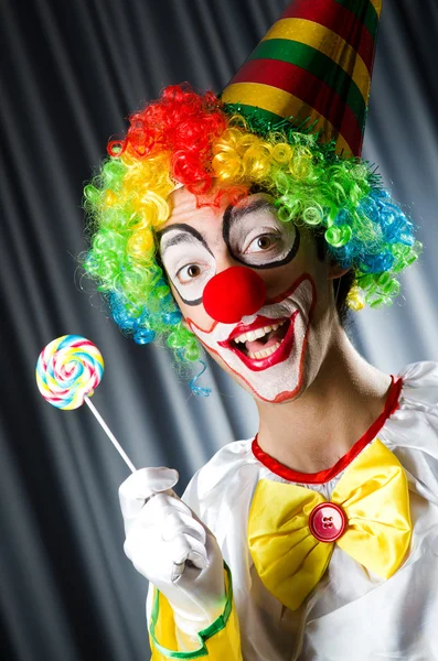 Clown mit Lutscher — Stockfoto