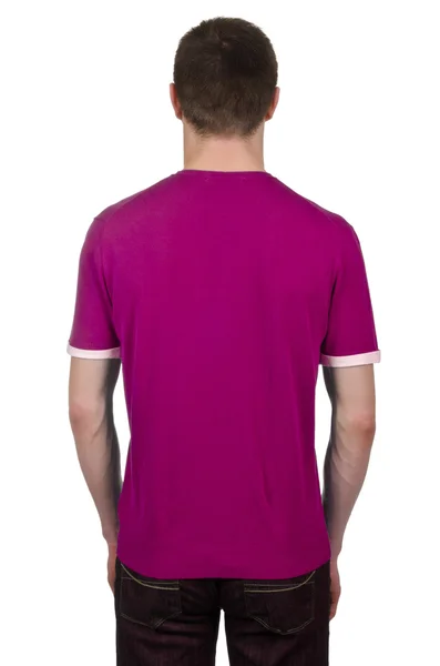 Male purple t-shirt — Stock Photo, Image