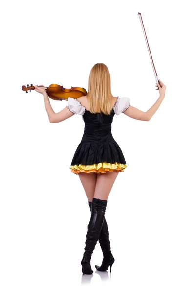 Fata cântă la vioară — Fotografie, imagine de stoc