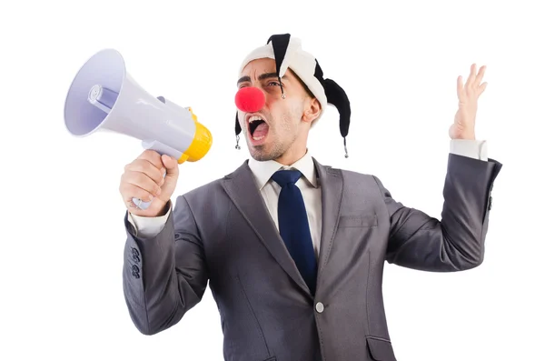 Affärsman clown — Stockfoto