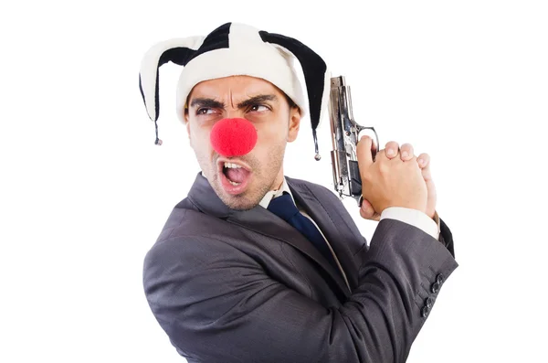 Affärsman clown — Stockfoto