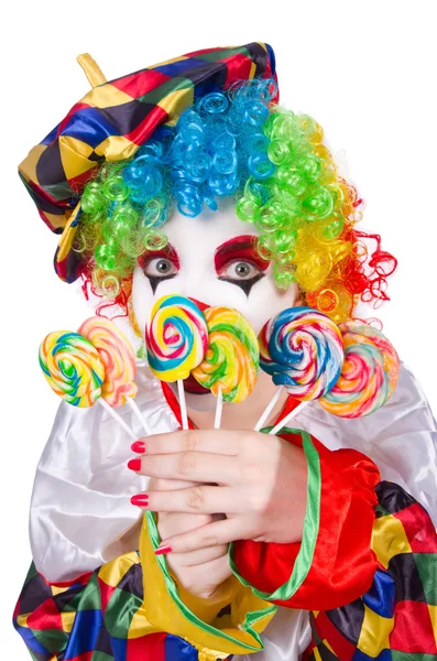 Clown con lecca-lecca — Foto Stock