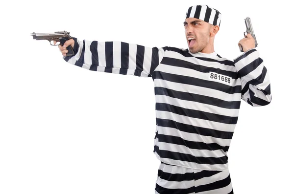 Prisoner with guns — Stock Photo, Image