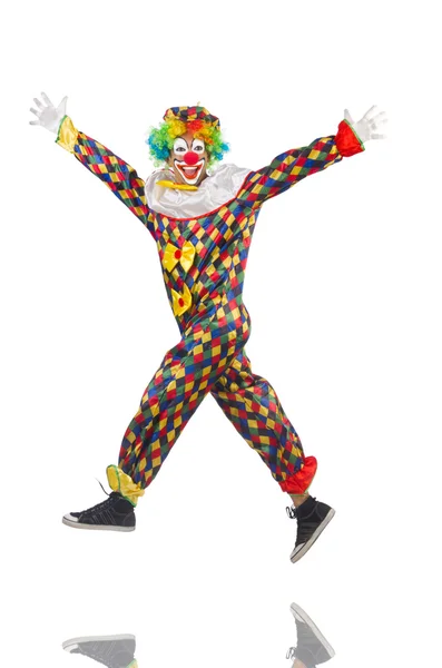 Buffo clown che salta — Foto Stock