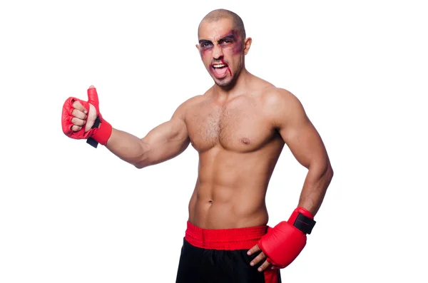 Schwergeschlagener Boxer — Stockfoto