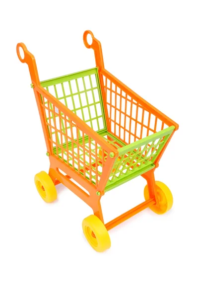 Plastic shopping cart — Stock Photo, Image
