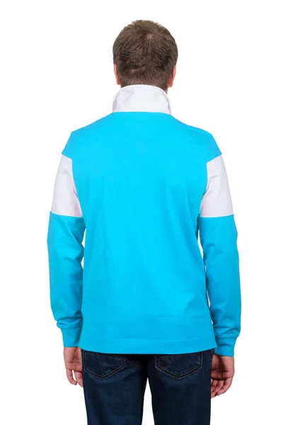 Mężczyzna niebieski sweter — Zdjęcie stockowe