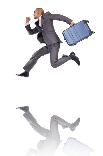 Geschäftsmann mit Gepäck — Stockfoto