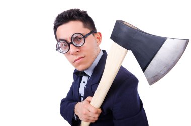 balta ile komik iş adamı