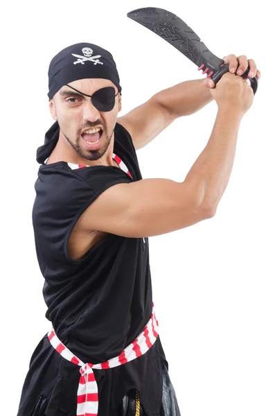 Homem em traje de pirata no conceito halloween — Fotografia de Stock
