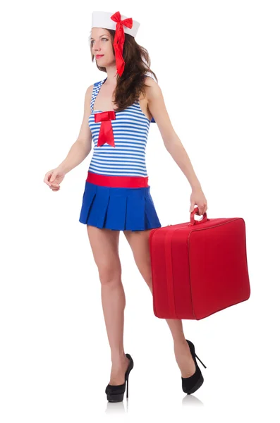 Young woman preparing for vacation — Stock Photo, Image