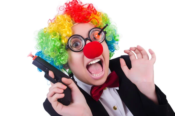 Zakenvrouw clown — Stockfoto